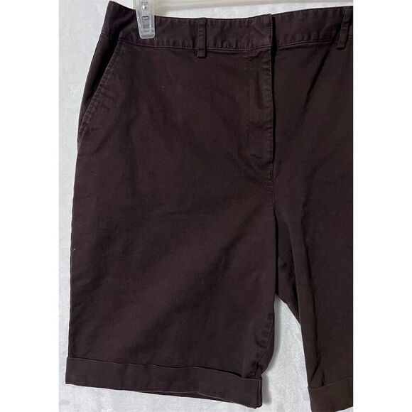 Talbots Women's Stretch Chino Shorts Brown Size 18 Casual - Picture 2 of 8